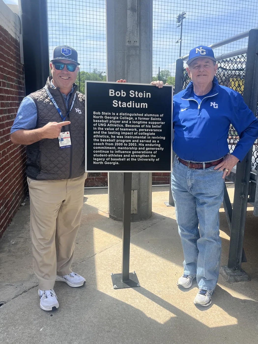 Bob Stein at the Bob Stein Stadium dedication at North Georgia